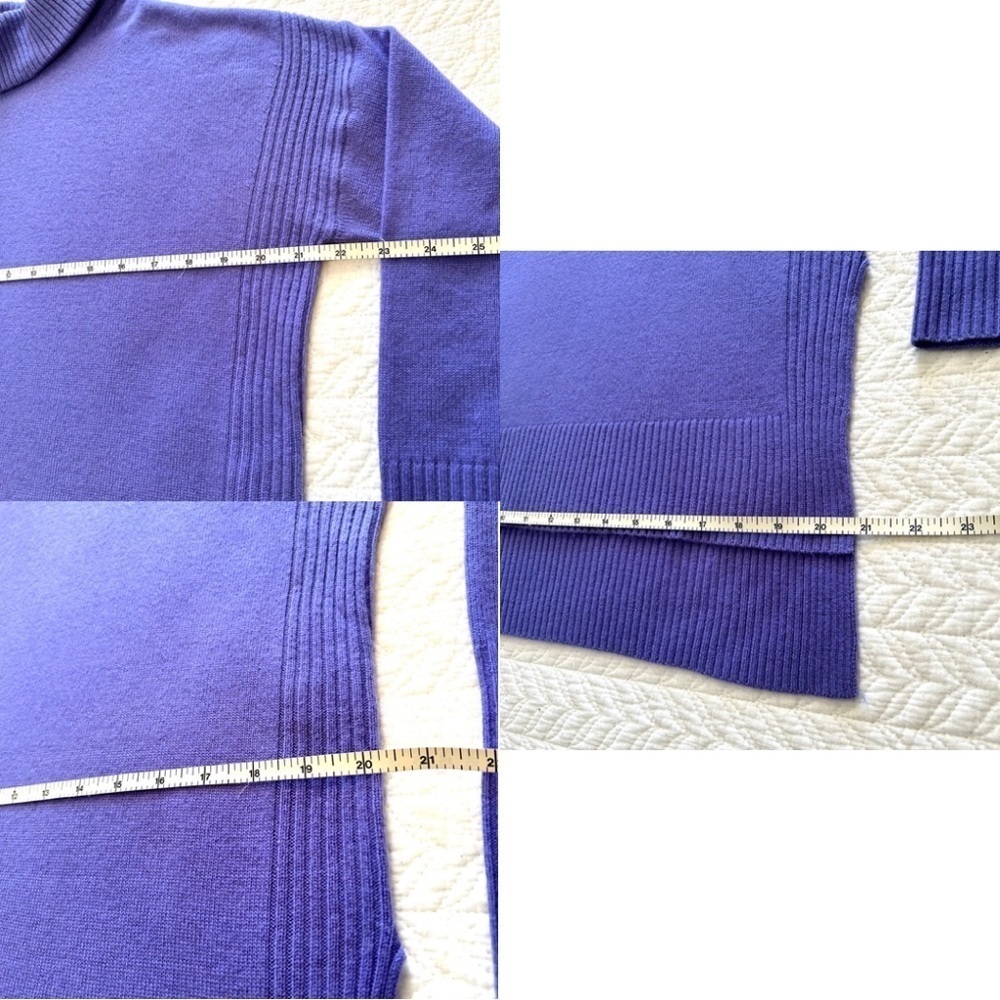 Diane Von Furstenberg High Neck Wool/Cashmere Lavender Tunic Sweater Size XS - Picture 12 of 14